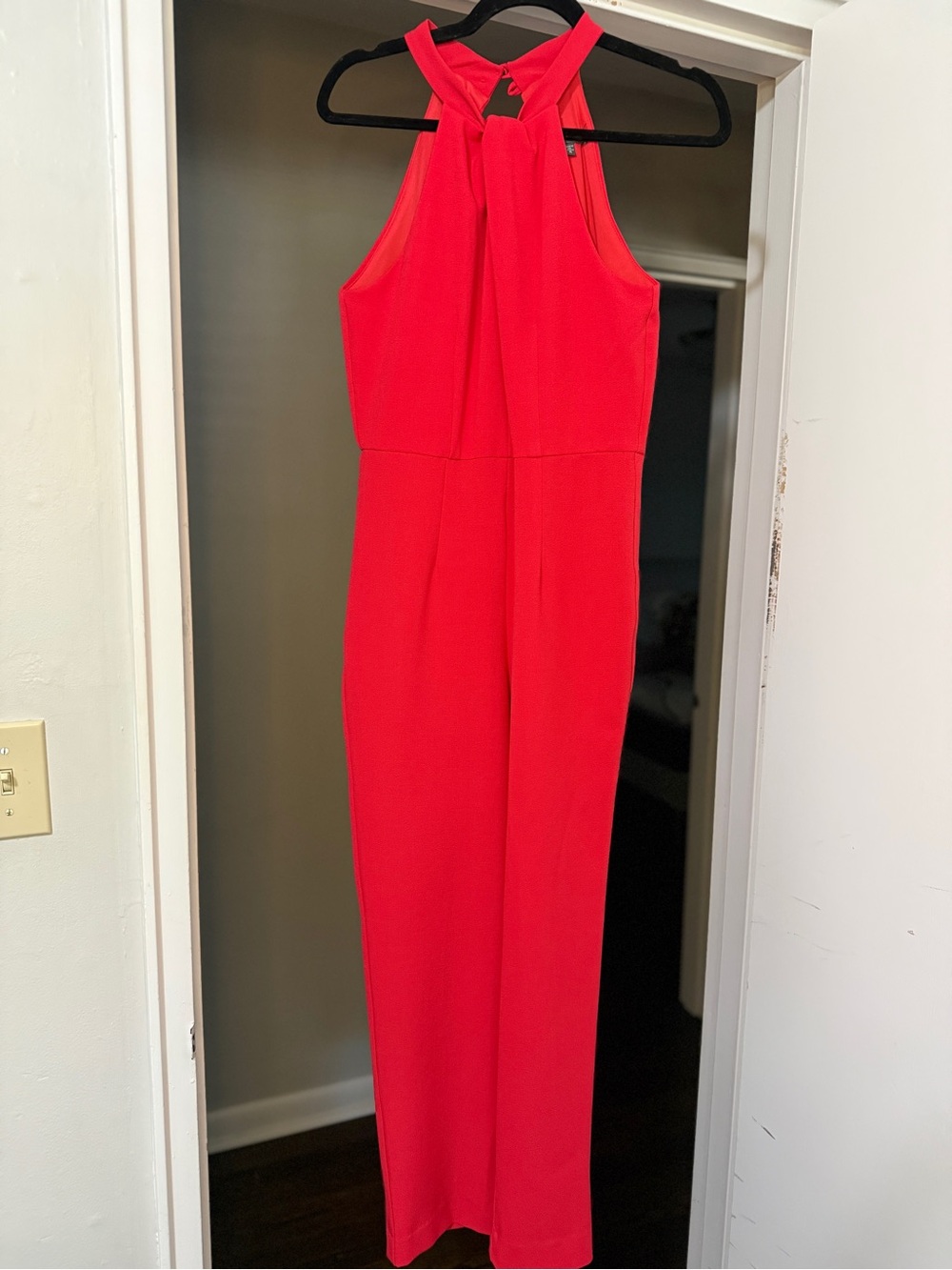 julia jordan Red Halter Jumpsuit